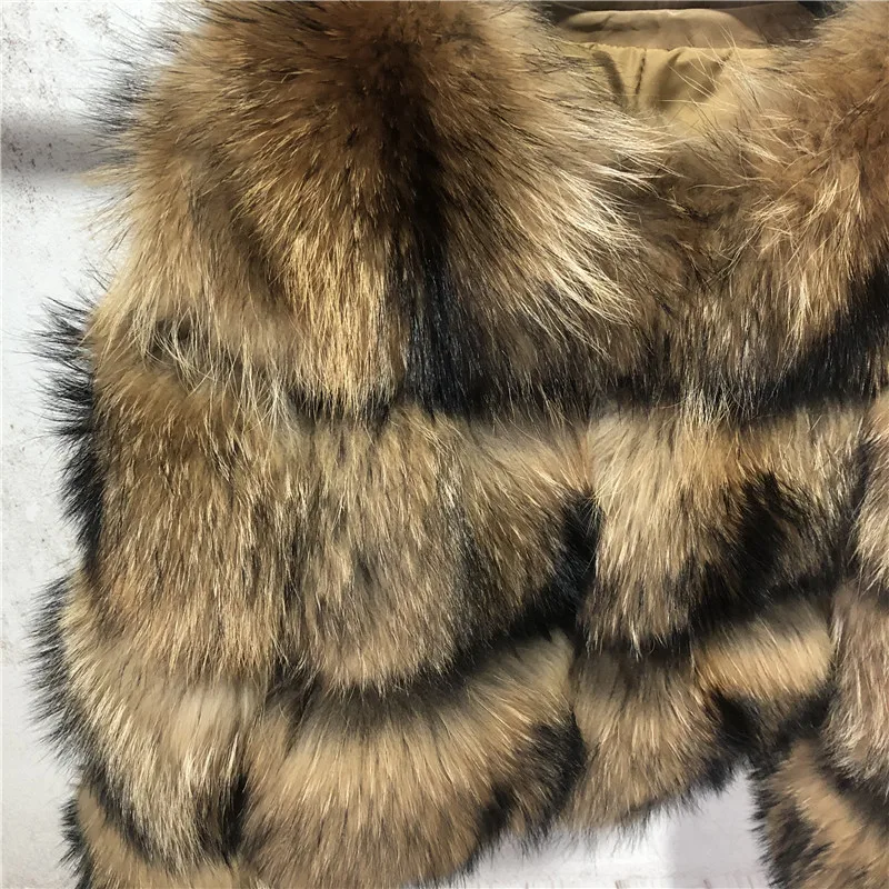 Thck меховая парка в классическом стиле, женская модная куртка из натурального меха, зимняя женская новая Меховая куртка из натурального меха енота