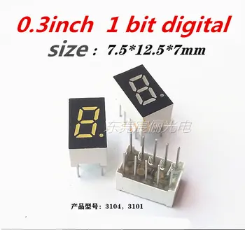 

0.3"in 0.3inch RED/GREEN/BLUE/WHITE 7 Segment LED Display digital display 0.3 inches 1 Bit Digital Tube cathode/anode display