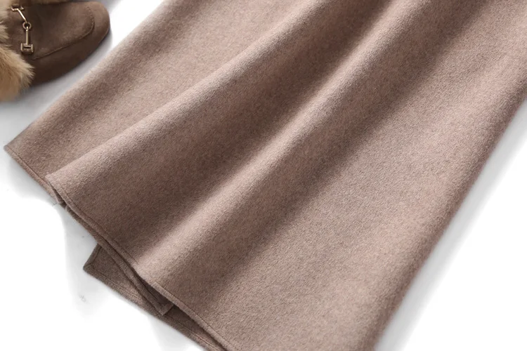 Mozuleva 2020 Handmade Double-Sided Wool Skirt 2020 New Woolen Skirt Skirt Skirt Autumn   Womens Dress Knee-Length Skirt