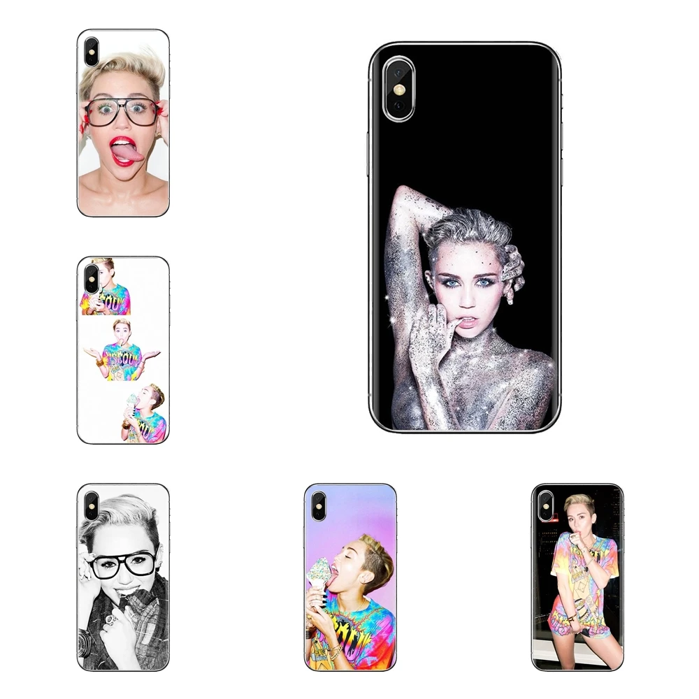 

For iPod Touch Apple iPhone 4 4S 5 5S SE 5C 6 6S 7 8 X XR XS Plus MAX Miley Cyrus Transparent Soft Shell Covers