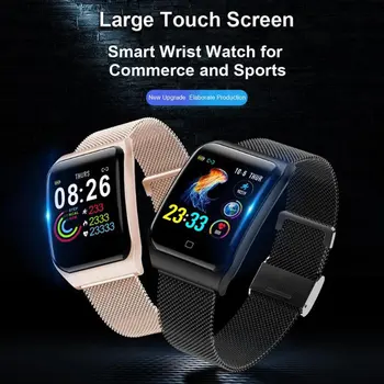 

F9 Color Screen Smart 1.3 Waterproof Metal Bracelet Motor Function 200Mah Remote Care Function Body Health Value