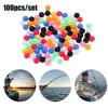 100 Pcs Round Mixed Color PE Plastic Cross Stopper Beads Carp Fishing Rig Beads Baits Lures Outdoor Fishing Tackle Accessories ► Photo 2/6