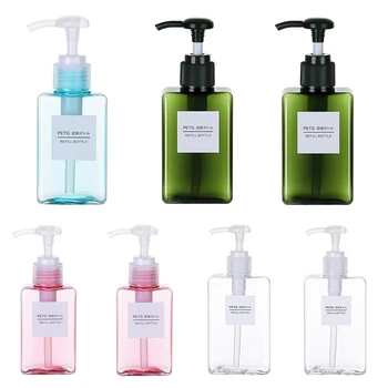 

100/150ml Dispenser Soap Foam Foaming Pump Empty Square Bottle Plastic Clear Bottle Liquid Shower Gel Foam Pump