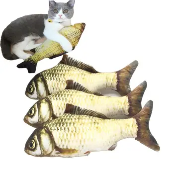 

1PC Creative Pet Cat Kitten Chewing Cat Toys Catnip Stuffed Fish Interactive Kitten Product Playing Toy For Pet