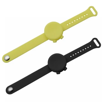 

2Pcs/Set Adult Kids Hand Sanitizer Silicone Dispenser Bracelet Travel Portable Reusable Empty Liquid Container Wristband