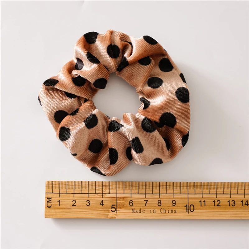 Leopard Velvet Scrunchies Hair Accessories For Women Girl Elastic Hair Ring Hair tie Ponytail - Image 4
