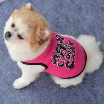 

Spring and Summer Leisure Style Pet Dog Clothing Comfortable Breathable and Fashion Cute Rose Red Cotton Vest Small Dog Clothing