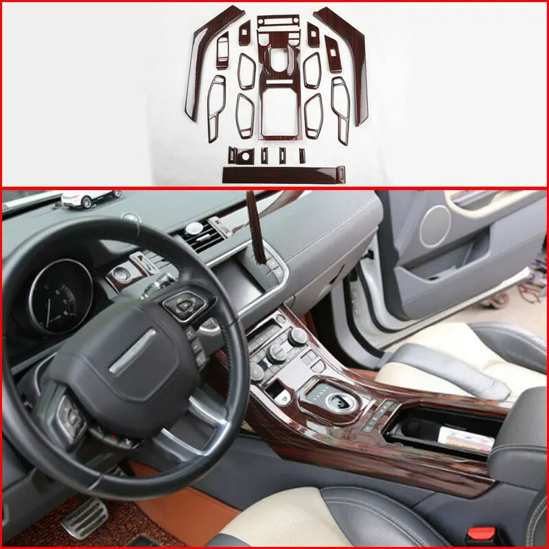 Для Range Rover Evoque 2012- персиковое дерево зерна автомобиля внутренний комплект крышка отделка