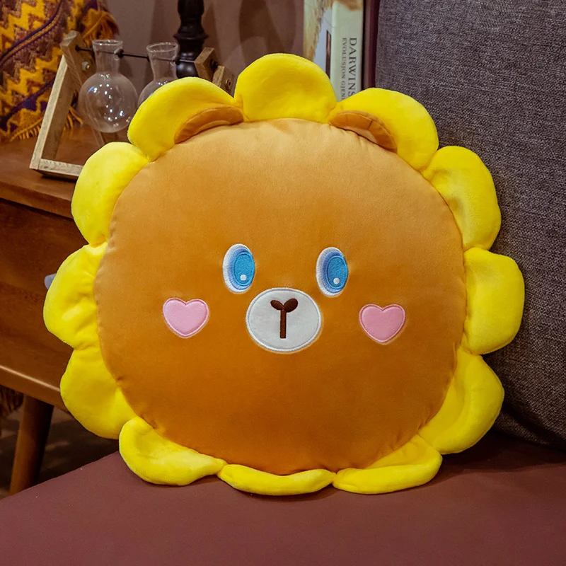 Stuffed Animal Dog Bear Pig Cat Sunflower Pillow with Blanket Inside Plush  Toy Lovely Kid Gift - AliExpress