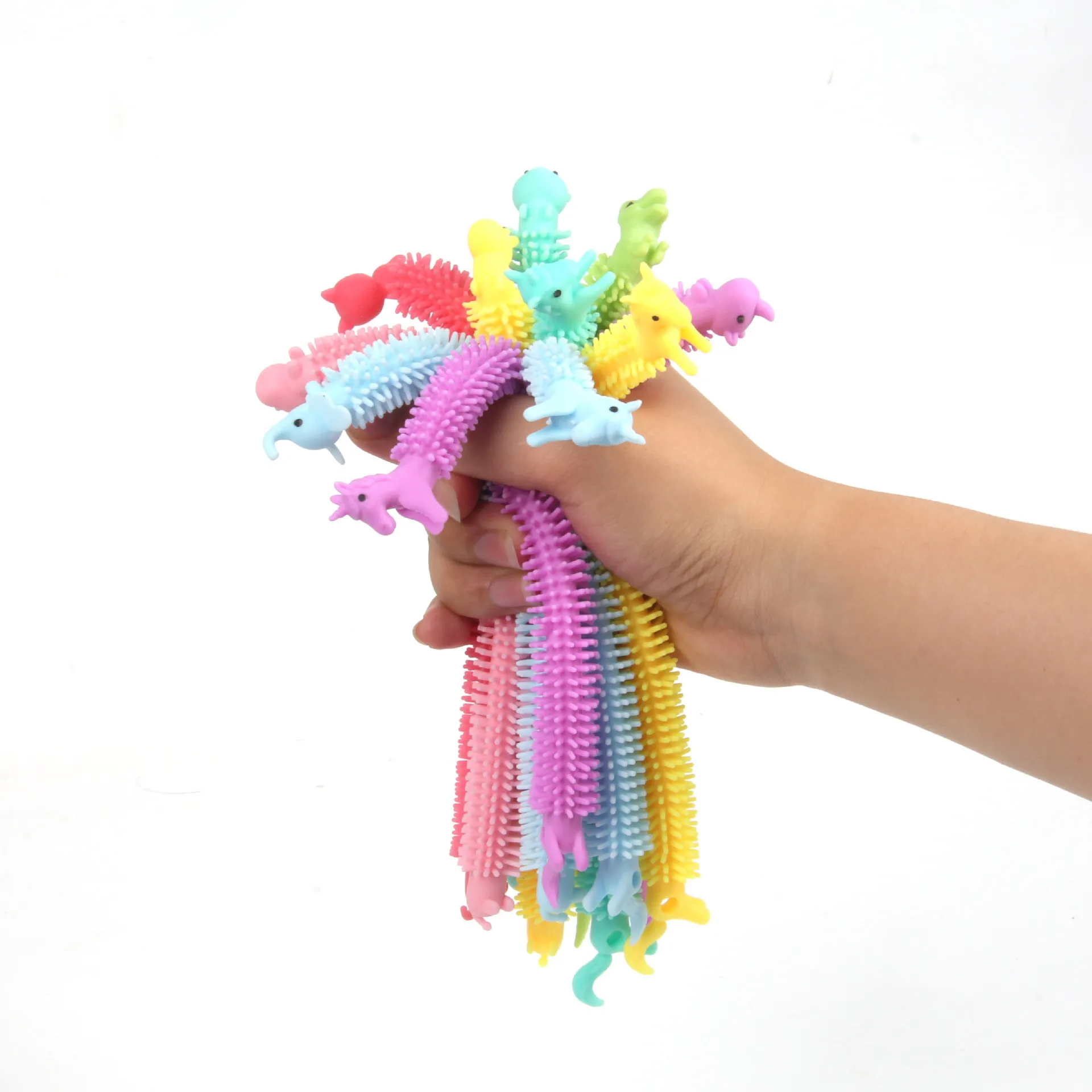 10Pcs/lot Mini Noodle Stretch String TPR Rope toys AntiStress hand fidget pack Unicorn Squish Sensory Autism Vent for kid | Игрушки и