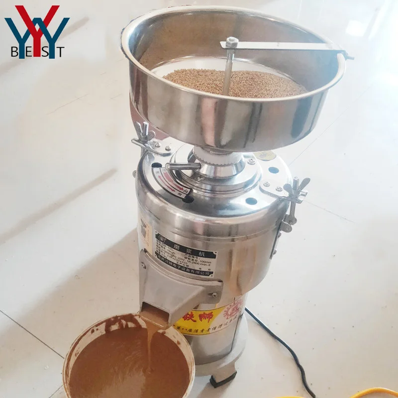 Commercial Electric Peanut Sauce Butter Maker Machine Sesame Sauce Nut  Grinder, 15-30kg/h Automatic Milling Grinding Machine for Grinding Nut