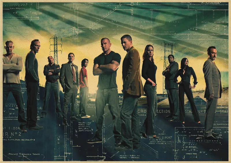 Prison Break Poster Classic Tv Series Prison Break Kraft Paper Poster Cafe Wallpaper Interior Decoration Wall Sticker Interior Decor Kraft Paper Posterposter Series Aliexpress