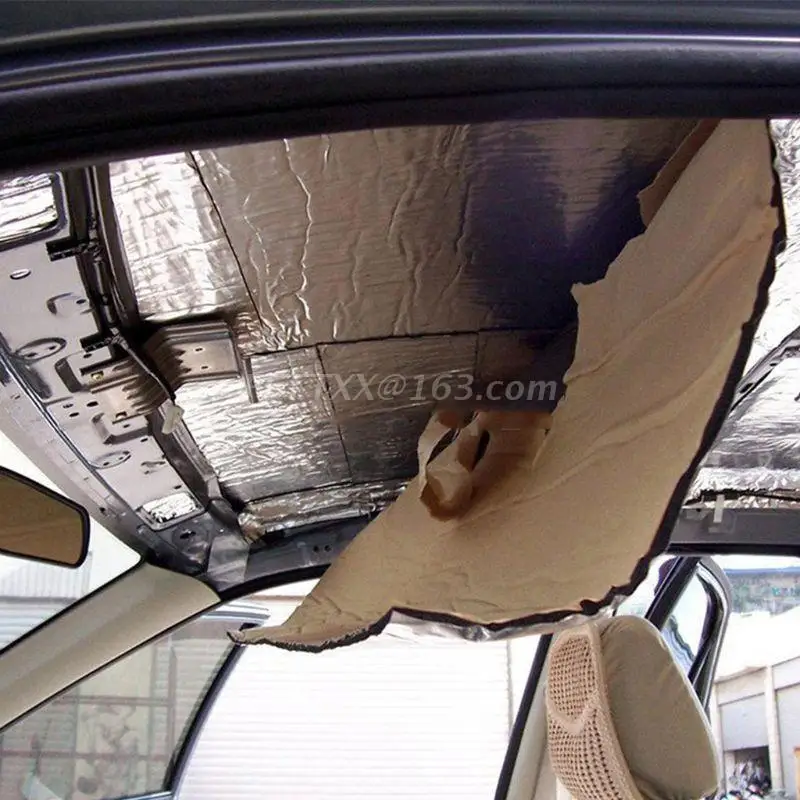 Vibration Isolation 50x200cm 5/10/15mm Car Sound Deadener Mat Noise Bonnet Insulation Deadening for Hood Engine Sticker Auto sound proof mat sound insulation mat sound deadener mat