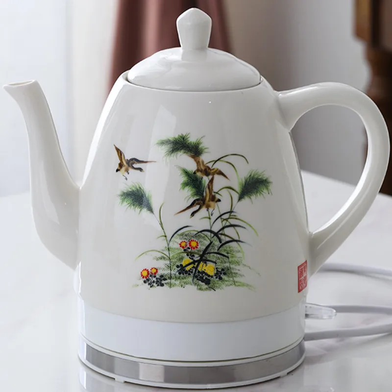 220V 1L Mini Electric Kettle Household Ceramic Portable Water Boiling Pot Auto-off Mini Multi Cooker 5