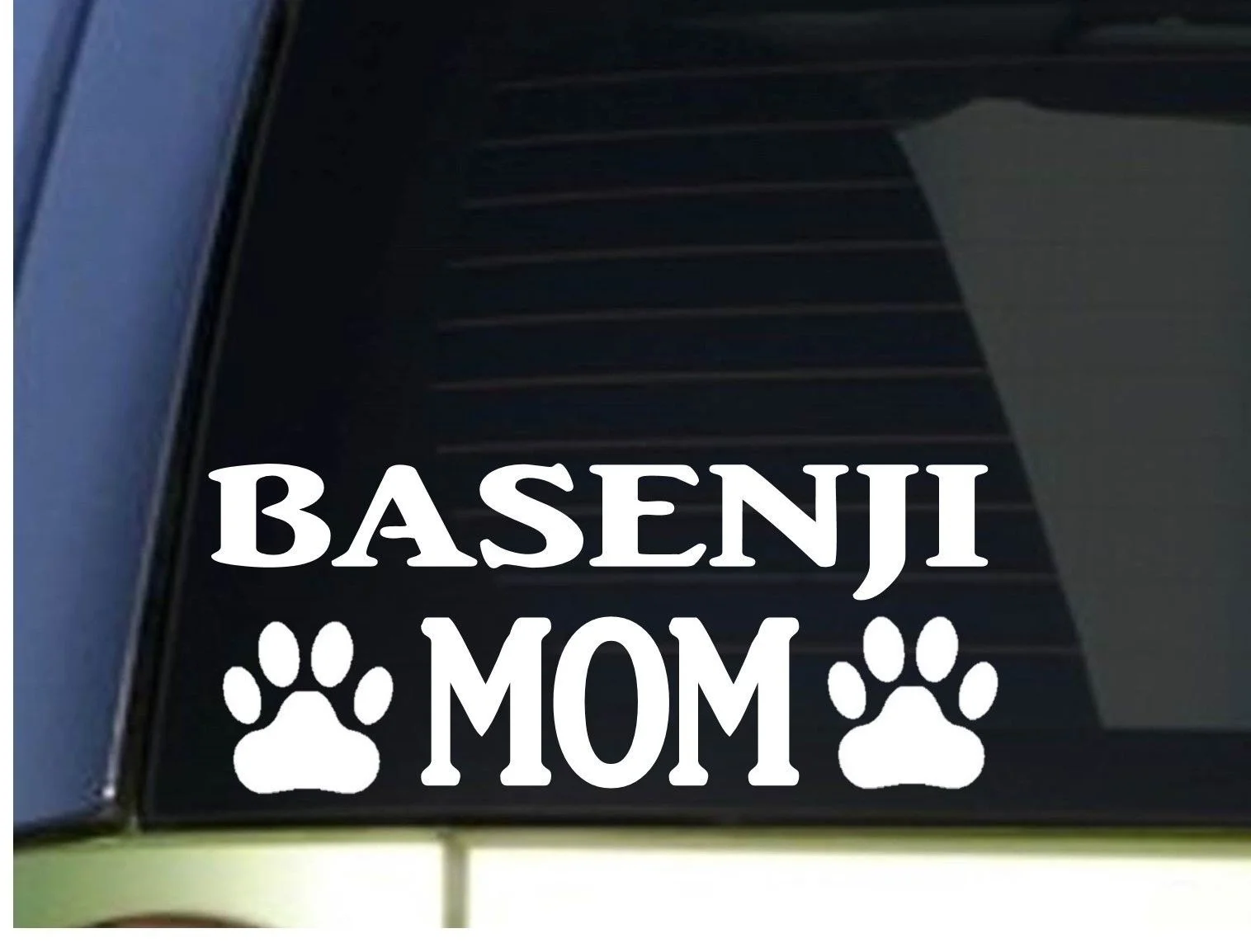 

Basenji Mom sticker 8.5 inch wide vinyl dog yodel training computer Sticker