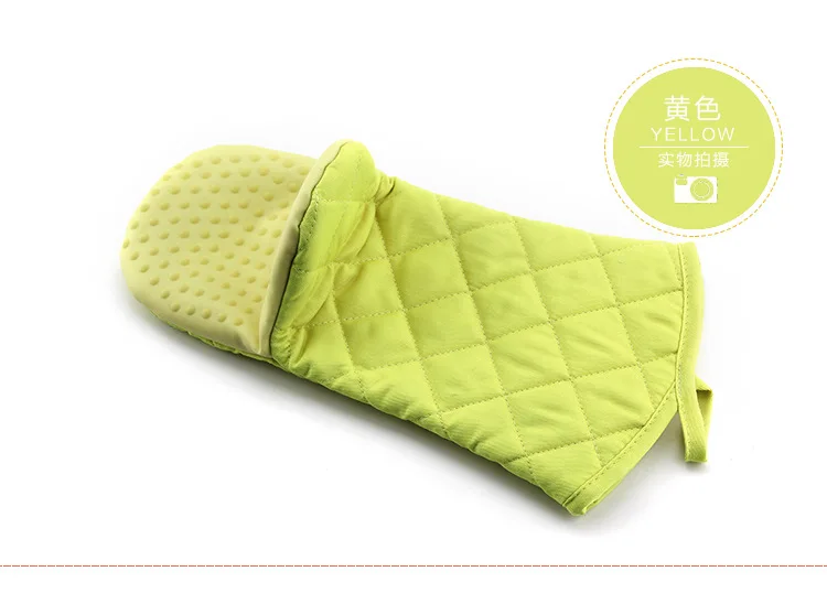 [Heat-Resistant 280-Degree] Lengthen Silicone Thermal Insulation Gloves High-temperature Resistant Thick Oven Heat Resistant Sli