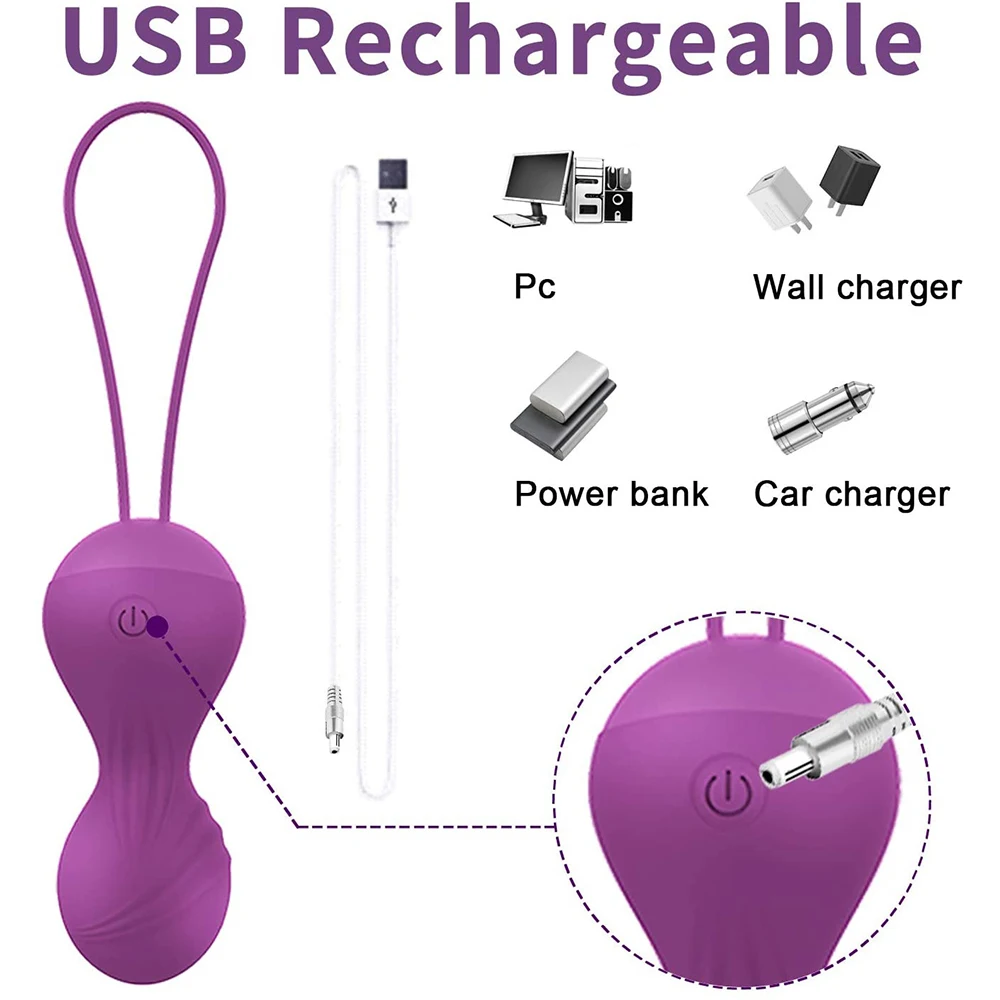 Kegel Balls Ball Female Tighten Massage Exercise Vibrating Egg Wireless Remote Control Love_voghion.com