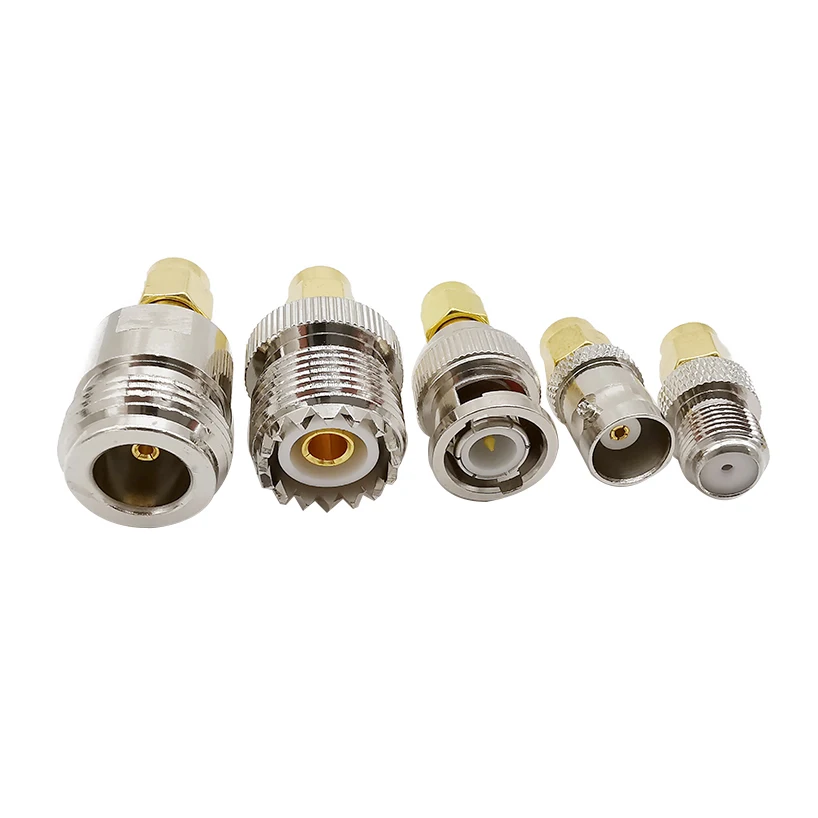 conector reto banhado ouro nickel test converter 9pcs por conjunto 01