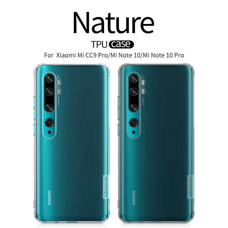 Прозрачный мягкий чехол Nillkin из ТПУ для Xiaomi mi cc9 pro Note 10 силиконовая задняя крышка