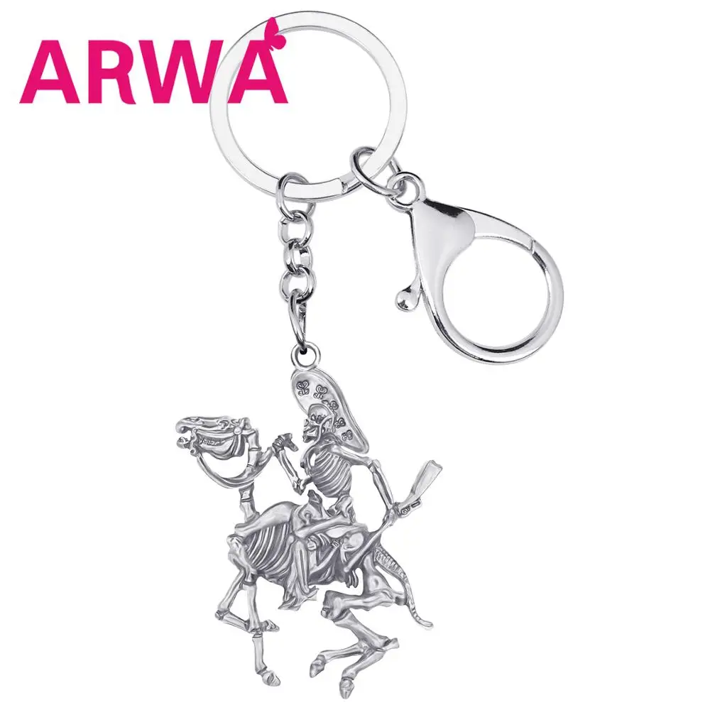 ARWA Хэллоуин античный позолоченный Солдат Череп брелки большой брелок ювелирные