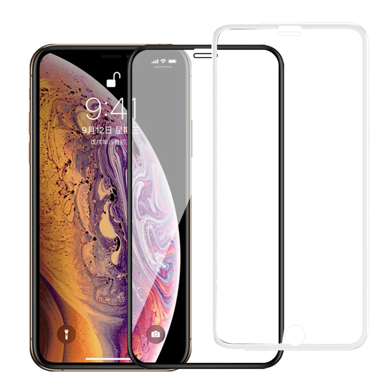 2 шт. Защитное стекло для iphone 11 pro max полностью прозрачное экрана X XS 7 8 plus