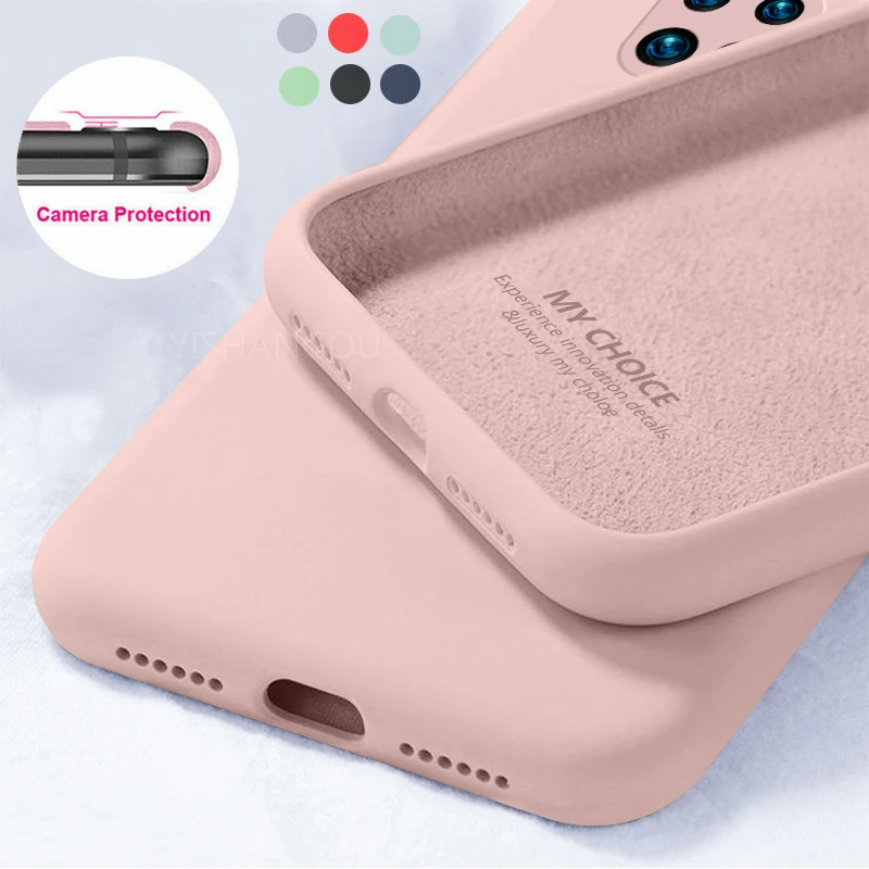 Liquid Silicone Case Cover For Xiaomi POCO X3 Pro M3 F3 X3 GT 10T Redmi Note 10 Pro 8 9A 9T Soft Case For Redmi Note 9 Pro Case