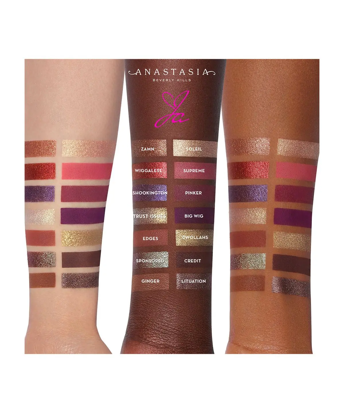 2019 Makeup Palette Anastasia Beverly Hills Jackie Aina Eye Shadow Palette Beverlying Hills Makeup 14 Colors Nude Glow Kit