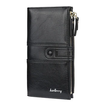 

Fashion Women Wallet PU Leather Long Double Zipper Large Capacity Phone Purse Multi Slots Credit Card Holder Female Clutch Bag