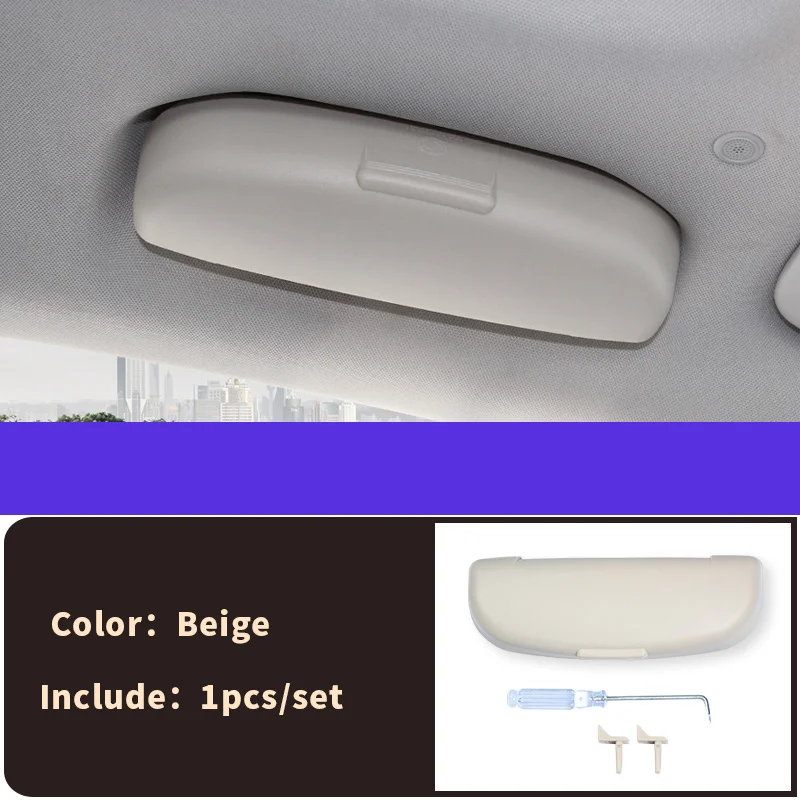 beige 1pcs Чехол для очков Mercedes gle w167 gle gle 350/amg 450 500e аксессуары для интерьера - Название цвета: beige 1pcs
