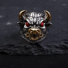  Vintage Ancient Egyptian Mythology Eye of Horus Symbol Ring for Men's Motorcycle Adjustable Ring Punk Jewelry Gift 