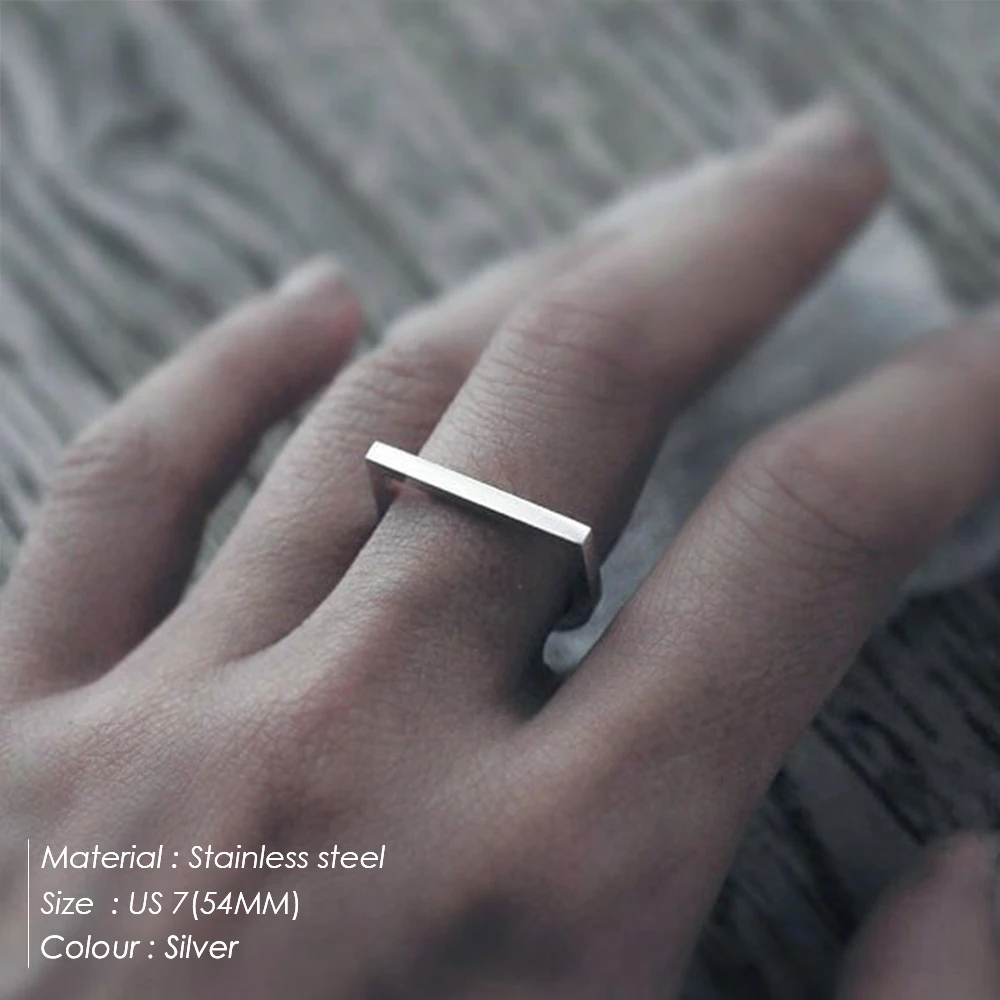 Laramoi, женские кольца на палец, индивидуальный стиль U, геометрическое кольцо из нержавеющей стали, для вечеринки, подруги, подарок, ювелирные изделия, аксессуары