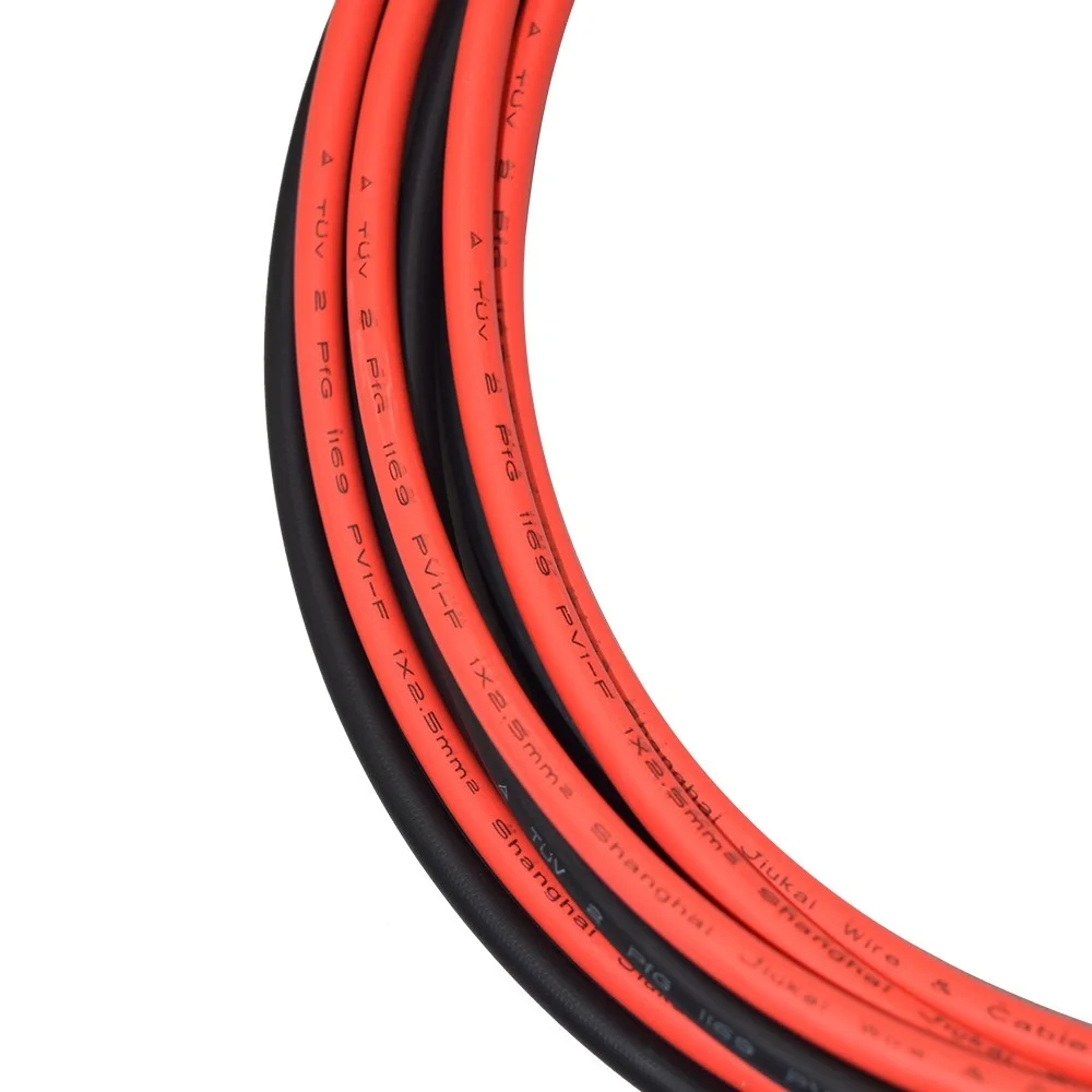 2 м/4 м/6 м/8 м/10 м/12 м 7ft/20ft/26ft/33ft/39ft 2.5mm м²/14AWG Соединительный кабель для солнечных батарей провода для панели солнечных батарей модуль TUV одобрение питания PV
