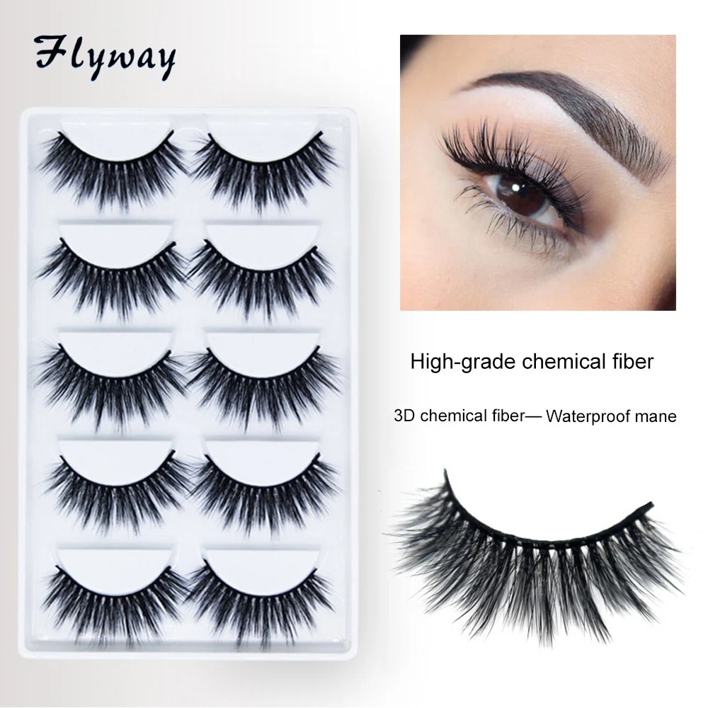 3DX норковые ресницы оптом накладные Заказные Ресницы упаковка коробка 5 пар |