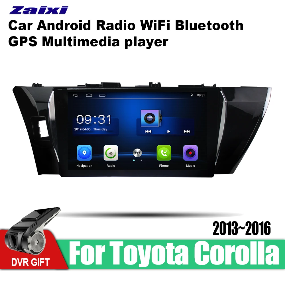 ZaiXi Android автомобильный мультимедийный GPS навигатор 2 din для Toyota Corolla E160 E170 2013 ~ 2016 vedio