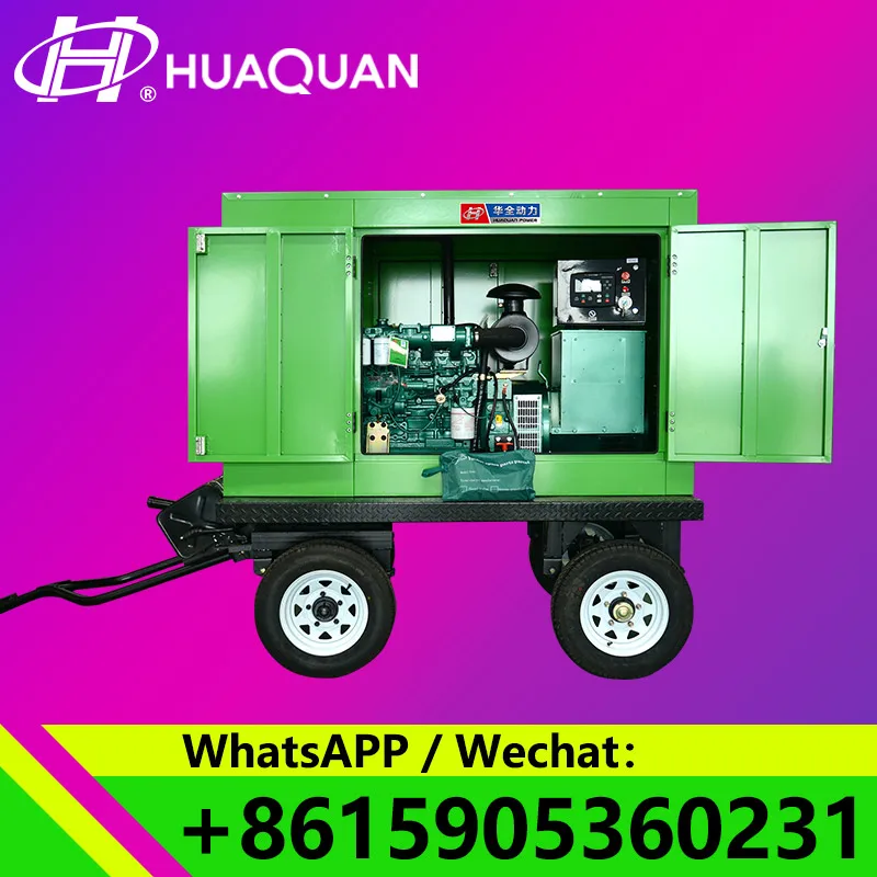 

mobile rain-proof generator continuous use 50kva 40kw diesel engine