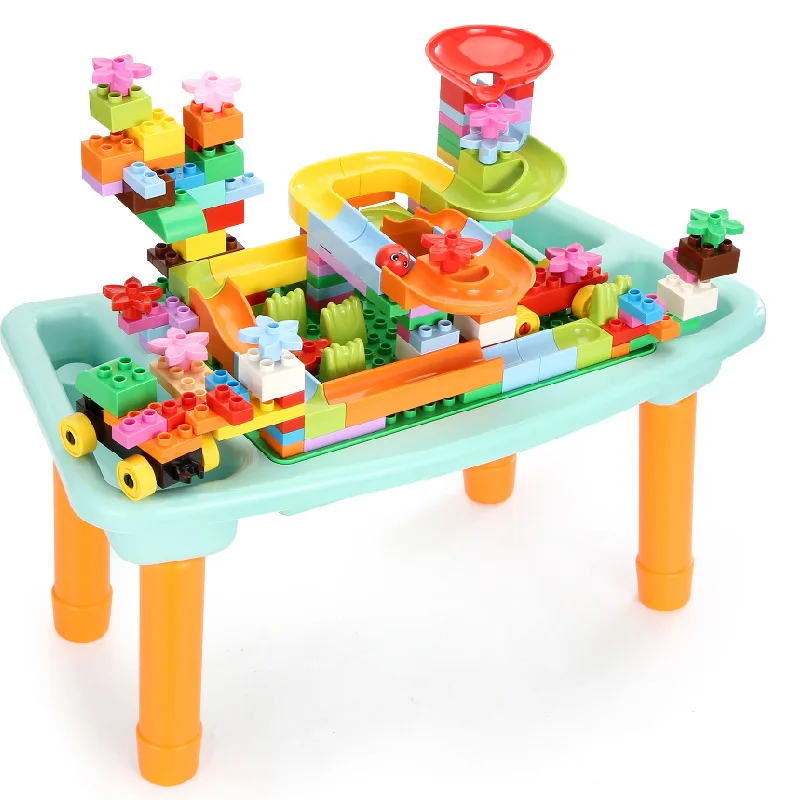 

Children Small Particles Building Blocks Study Table Inserted Building Blocks Toy Set Baby Infants Garden Multi-functional Toy