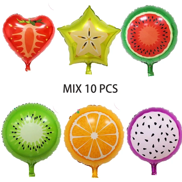 과일 호일 헬륨 풍선으로 여름 파티를 시원하게 장식하세요.