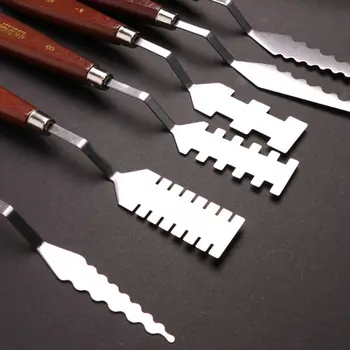 

Stainless Steel Paint Palette Spatula Knife Mixing Scraper for Artist Oil Painti