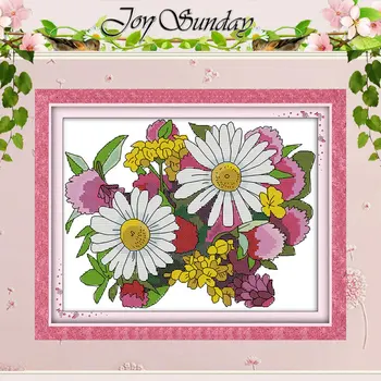 

Wildflower Patterns Counted Cross Stitch 11CT 14CT Cross Stitch Set Wholesale Chinese Cross-stitch Kit Embroidery Needlework