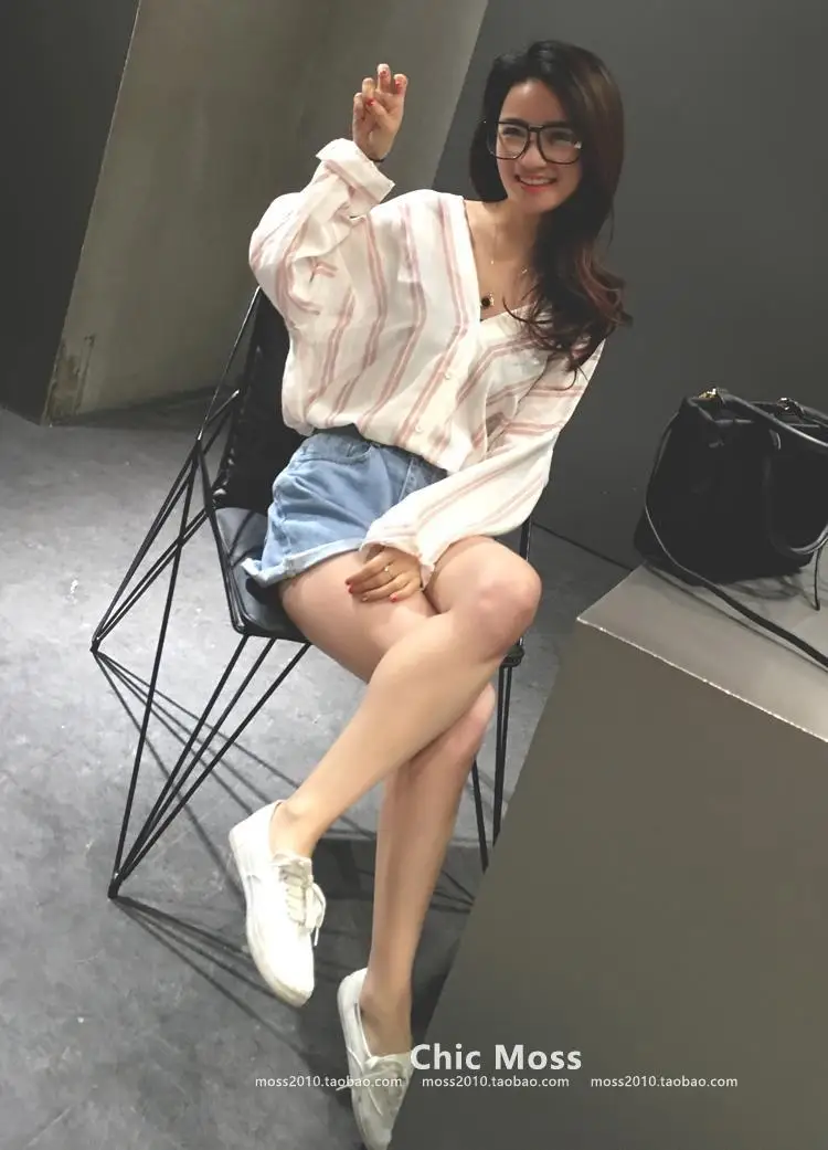 Джинсовые шорты для женщин,, Летний Стиль, корейский стиль, с высокой талией, для похудения, трапециевидные брюки, свободные, широкие, эластичные шорты