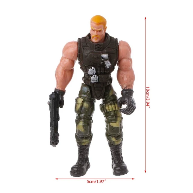6Pcs/Set Action Figure Army Soldiers Toy with Weapon Military Figures Child Toy Drop Ship 4