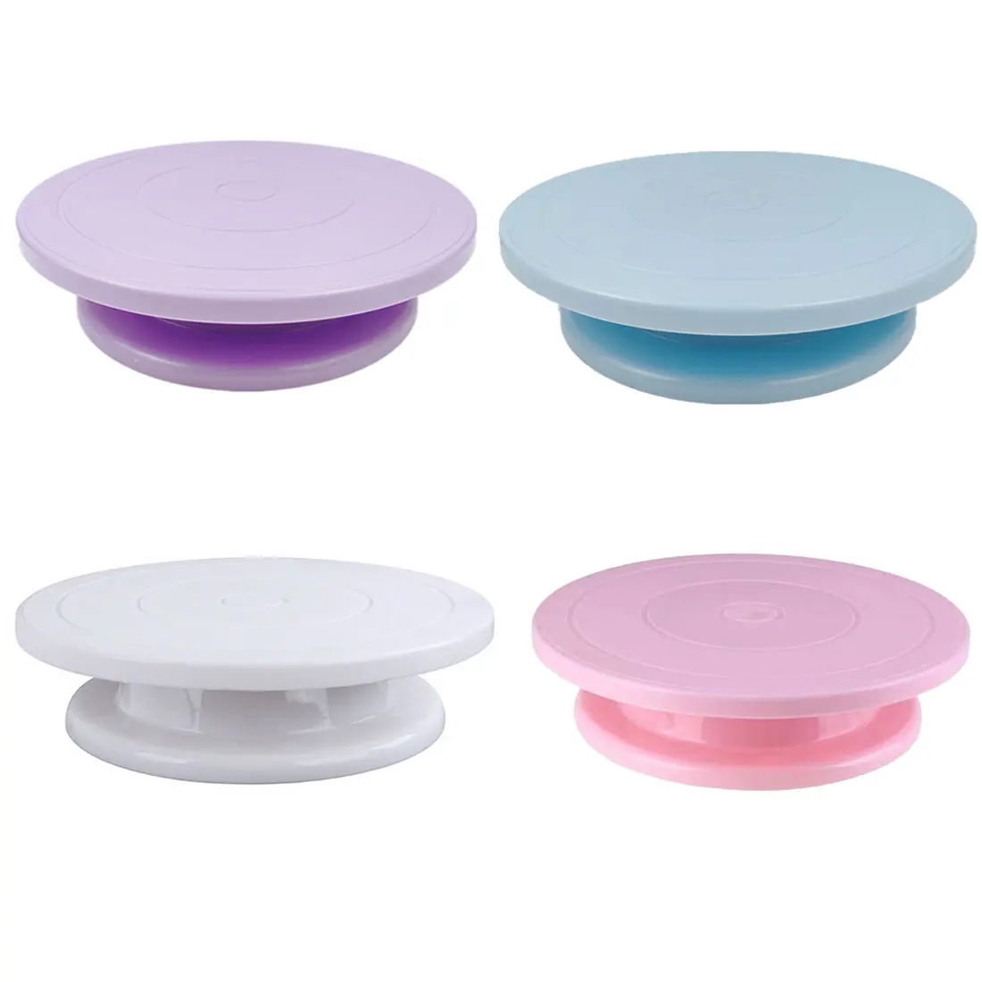DIY Pan Baking Tool Anti skid Plastic Round Cake Stand Plate Turntable Rotating Cake Decorating Rotary 2