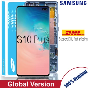 

100% Original Super Amoled 6.4'' LCD Replacement for SAMSUNG Galaxy S10 Plus SM-G9750 G975F S10+ Display Touch Screen Digitizer