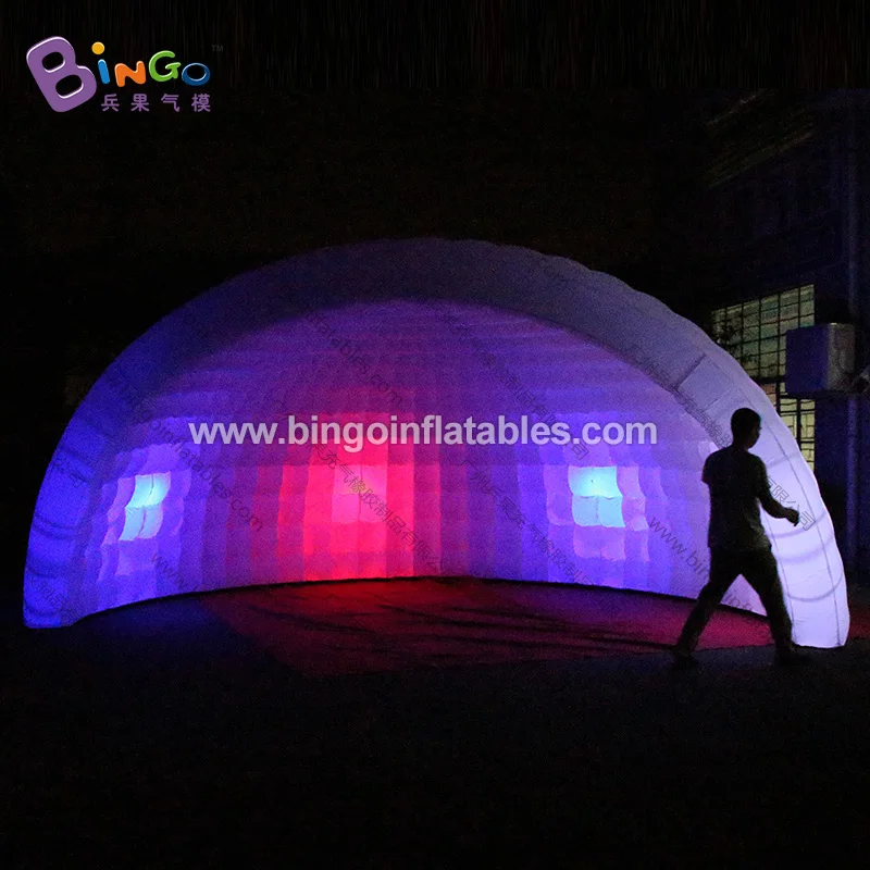 Carpa de media cúpula inflable portátil, carpa de 6M/19,7 pies con iluminación LED para eventos de fiesta/marquesina inflable de 6x3x4M, carpa de juguete