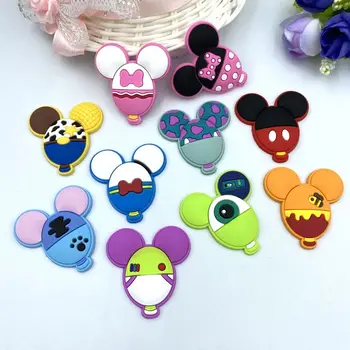 

10PCS Mitch's head Cabochons Soft Material Hair Accessories Gril Hair Bow Center Crafts Making Headwrap DIY B61