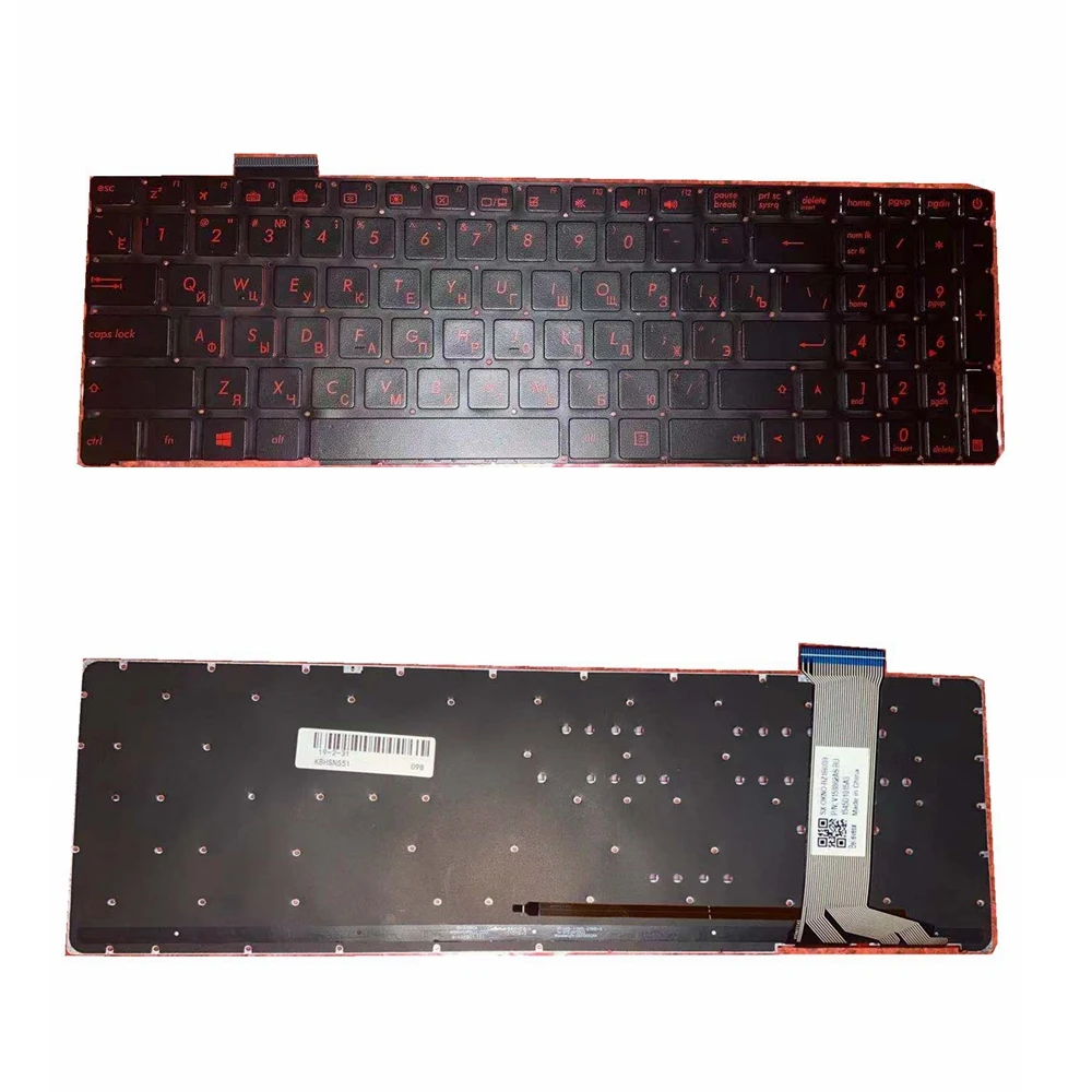 

Russian New black for ASUS GL752 GL752V GL752VL GL752VW GL752VWM ZX70 ZX70VW G58 G58JM G58JW G58VW backlit RU laptop keyboard