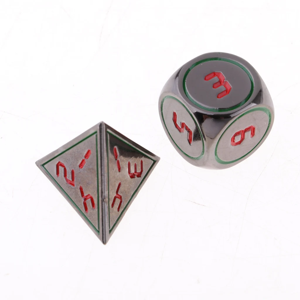 7pcs Mulit-sided Dice Polyhedral Dices Set D4 D6 D8 D10 D12 D20 for D&D RPG Role Playing Board Game Accessories