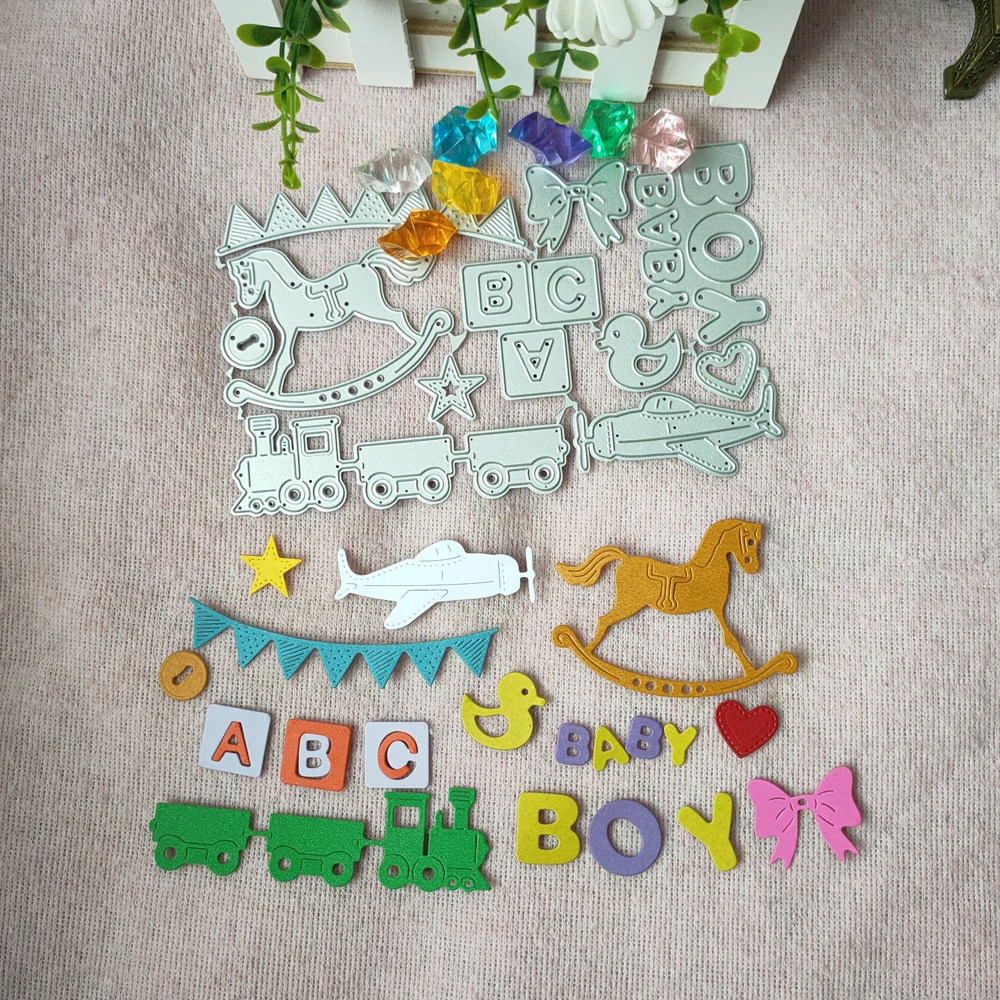 New 12PCS SET BOY BABY Metal Cutting Dies For DIY Scrapbooking Creative new-12pcs-set-boy-baby-metal-cutting-dies-for-diy-scrapbooking-creative