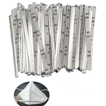

1000pcs Adhesive Flat Aluminum Mask Nose Bridge Strips Wire Ties Bar Adjustable Band Diy Crafts Making 8.5x0.5x0.1cm