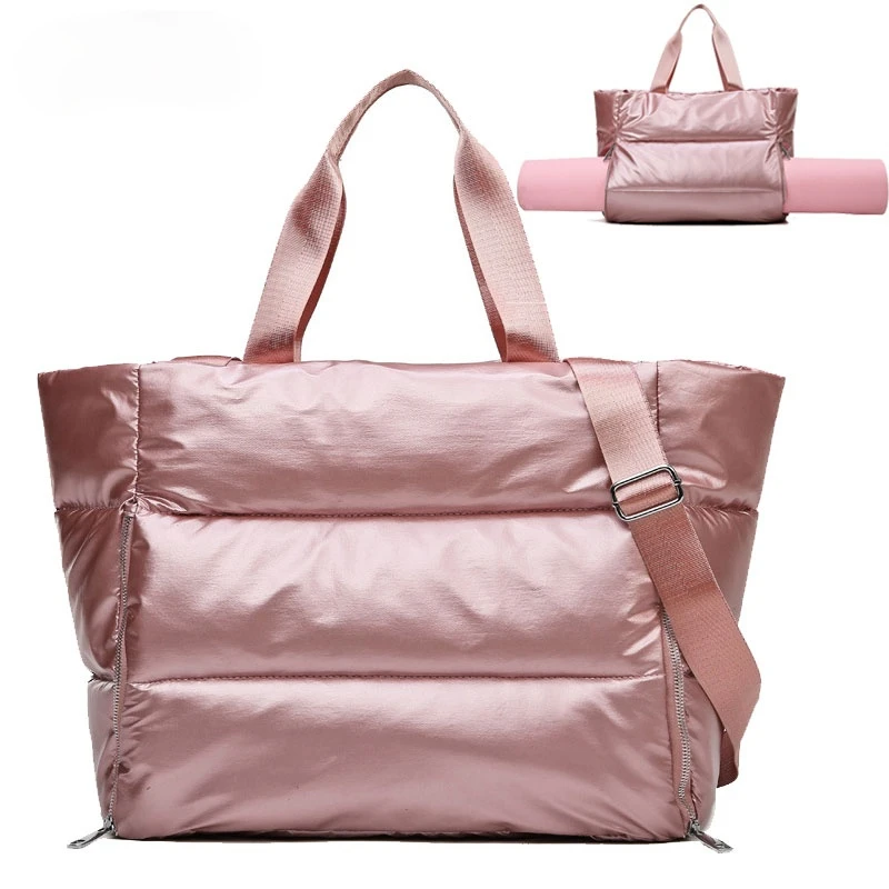 Women's Gym Sports Bag Waterproof Swimming Yoga Mat Pink Weekend Travel Duffle Bags for Women Sport Fitness Shoulder Handbag | Багаж и